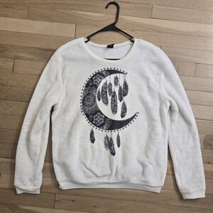 Cold Crush Cream Sweatshirt with Black Design